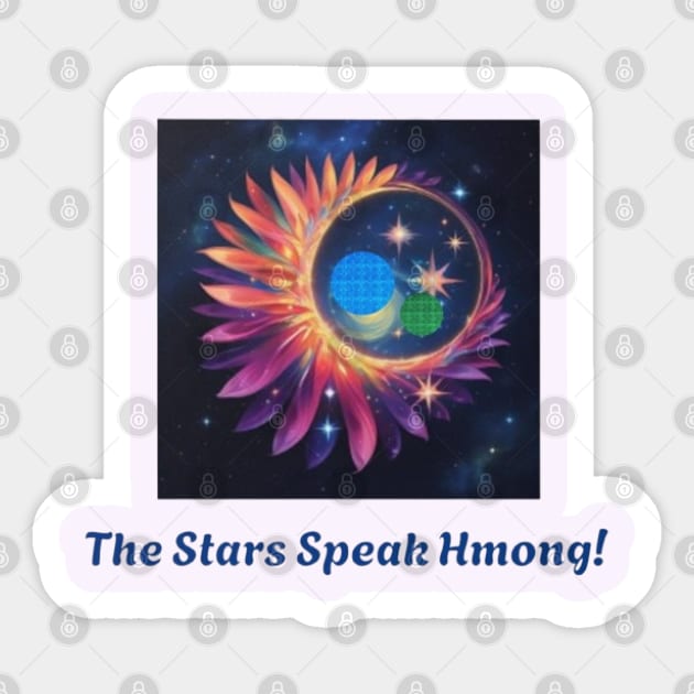 The Stars Speak Hmong – Celestial Tribal Fusion Sticker by Pimcolle